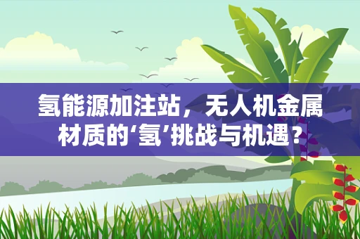 氢能源加注站，无人机金属材质的‘氢’挑战与机遇？