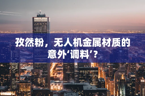 孜然粉，无人机金属材质的意外‘调料’？
