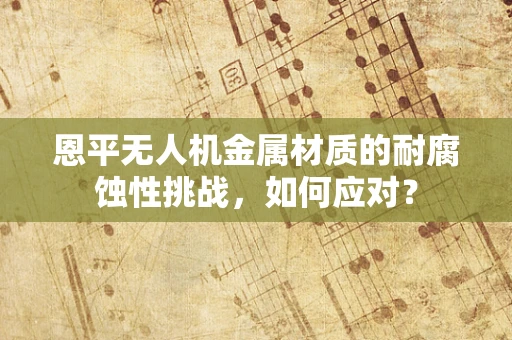 恩平无人机金属材质的耐腐蚀性挑战，如何应对？