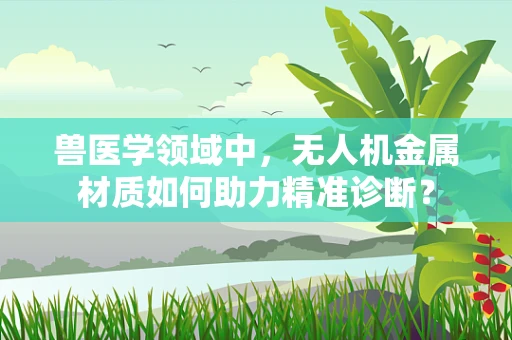 兽医学领域中，无人机金属材质如何助力精准诊断？