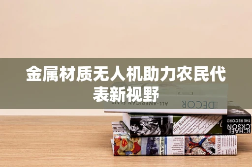 金属材质无人机助力农民代表新视野