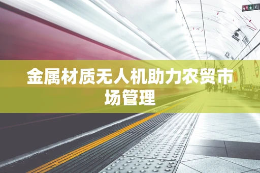 金属材质无人机助力农贸市场管理