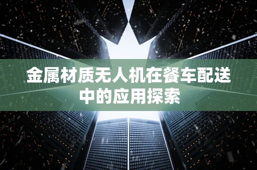 金属材质无人机在餐车配送中的应用探索