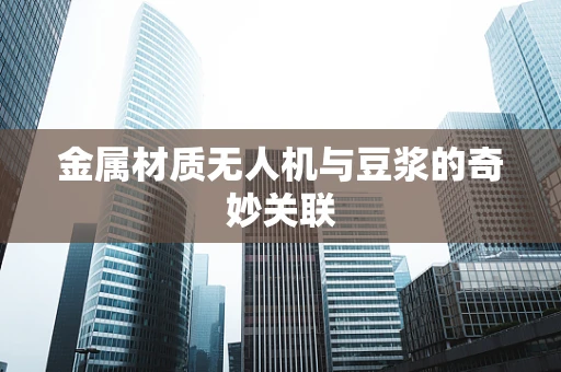 金属材质无人机与豆浆的奇妙关联