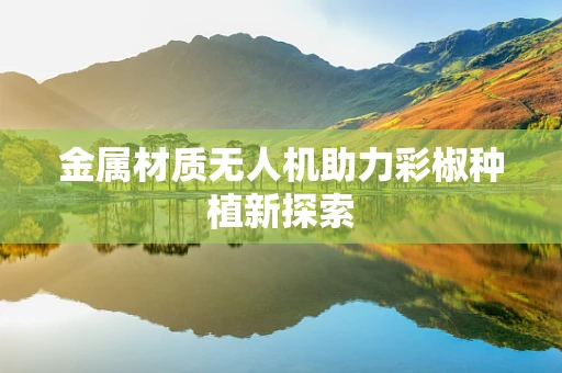 金属材质无人机助力彩椒种植新探索