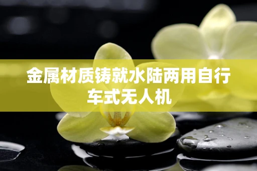 金属材质铸就水陆两用自行车式无人机