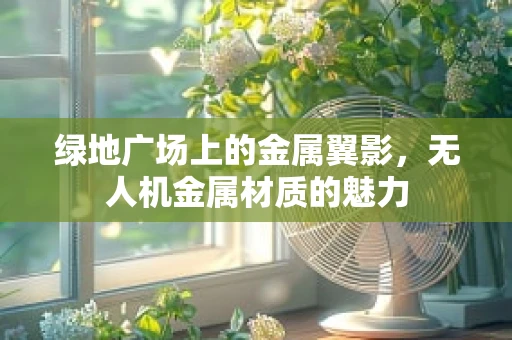 绿地广场上的金属翼影，无人机金属材质的魅力