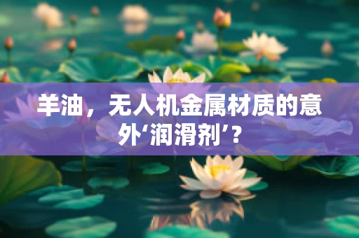 羊油，无人机金属材质的意外‘润滑剂’？