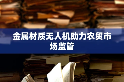 金属材质无人机助力农贸市场监管