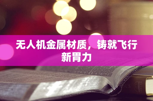 无人机金属材质，铸就飞行新胃力