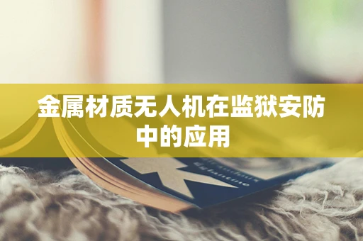 金属材质无人机在监狱安防中的应用
