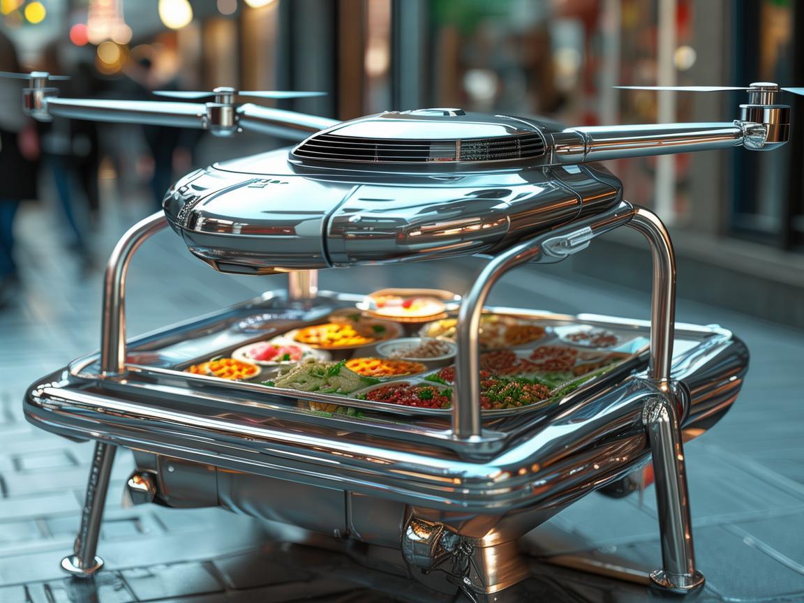 金属材质无人机助力餐车服务创新