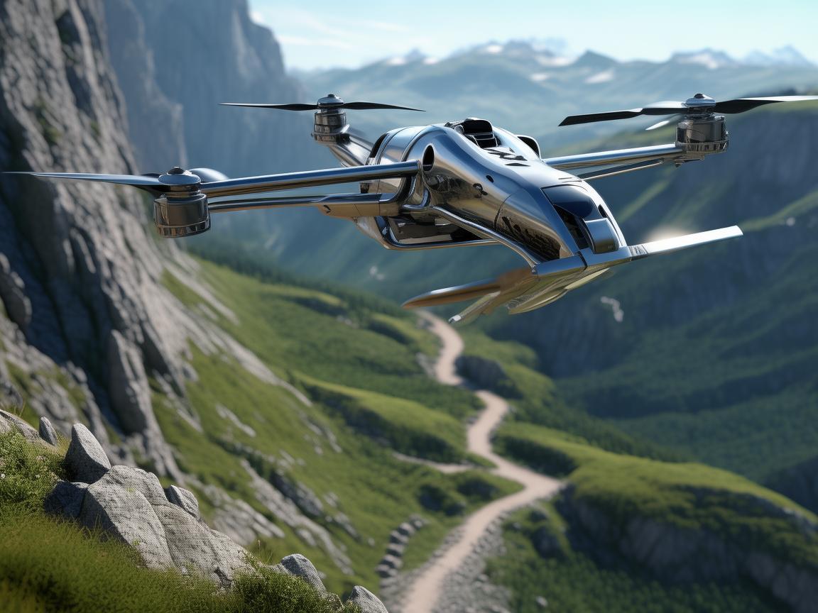 金属材质无人机助力山区登山道探索