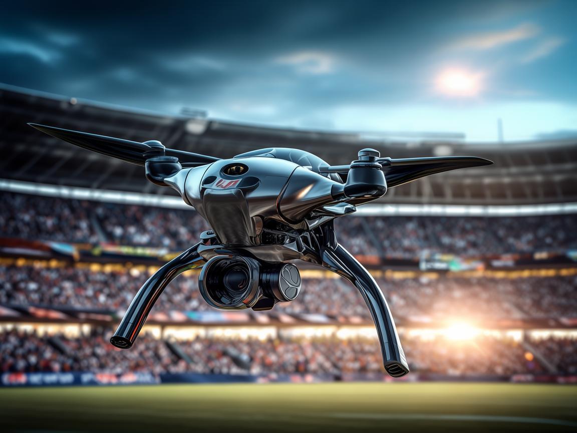 金属材质无人机助力揭幕战精彩呈现