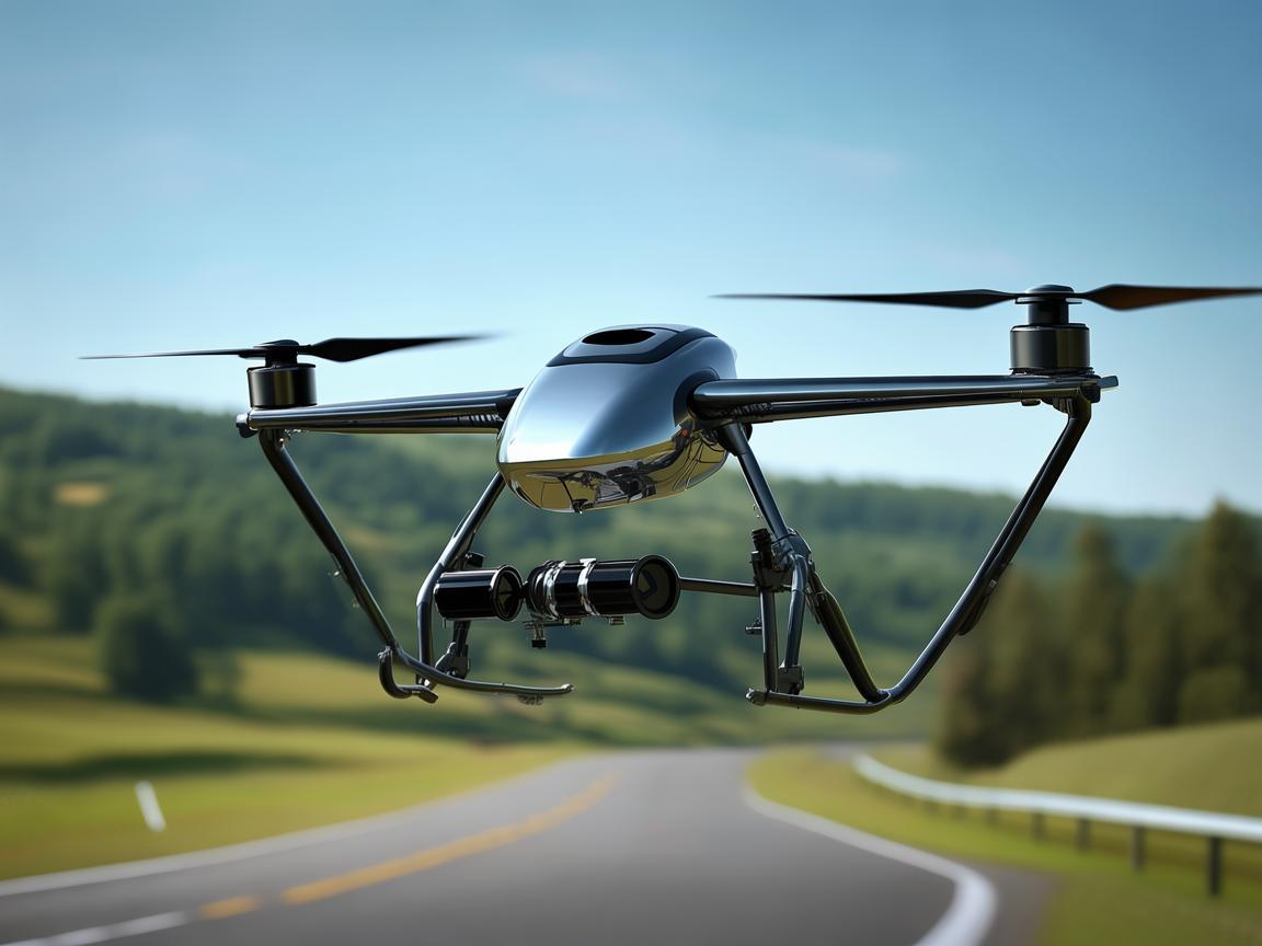 金属材质无人机助力县道巡检