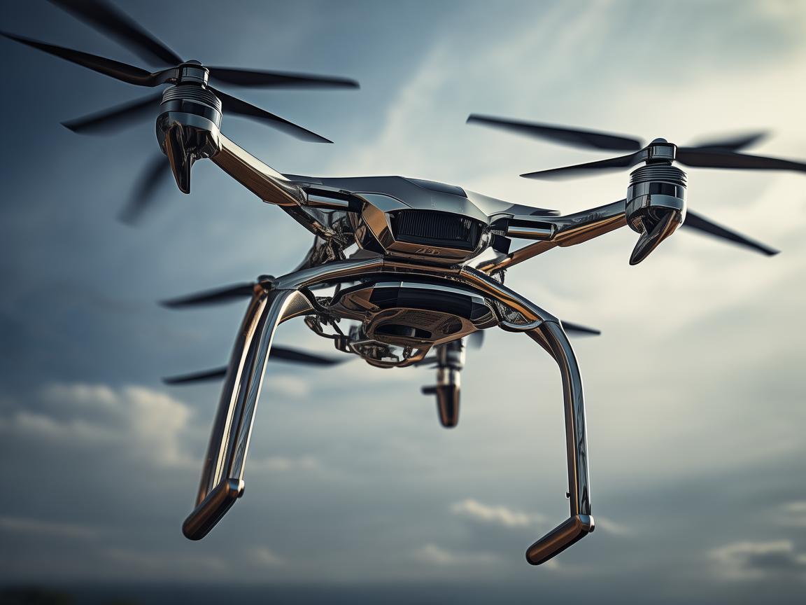 无人机金属材质与橡胶的巧妙融合