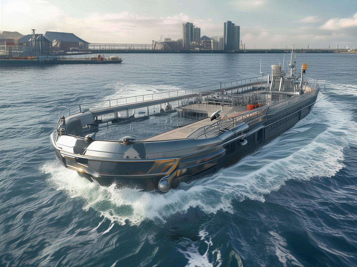 金属材质无人机助力渡轮作业