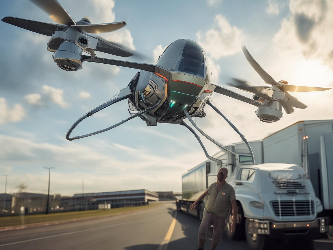 金属材质无人机，货车司机的新伙伴