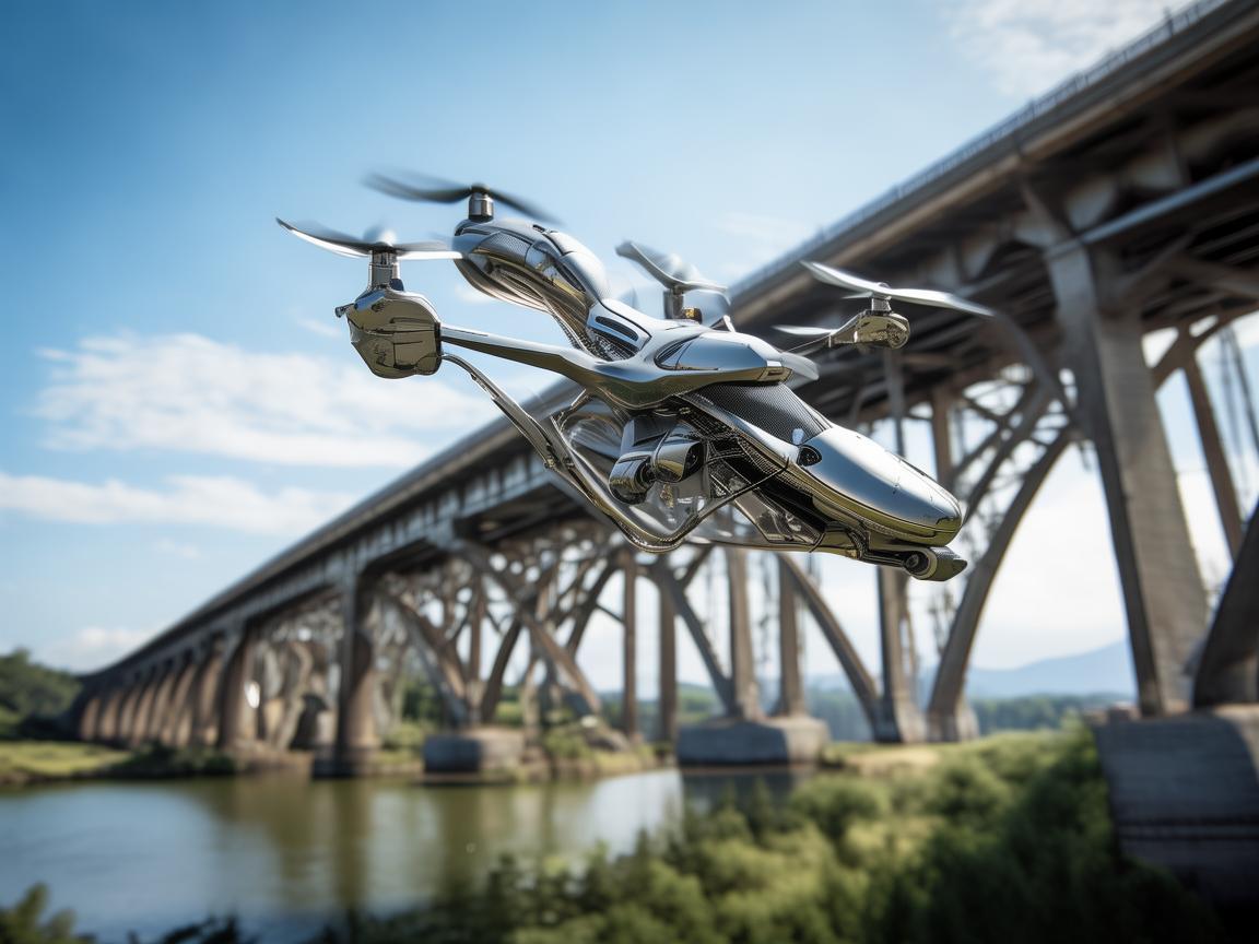 金属材质无人机助力桥梁检测