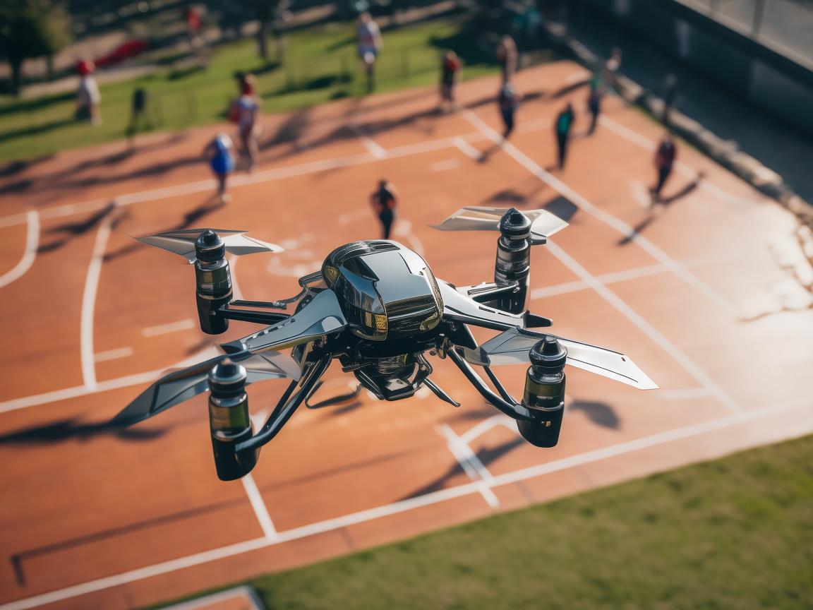 金属材质无人机助力篮球场精彩