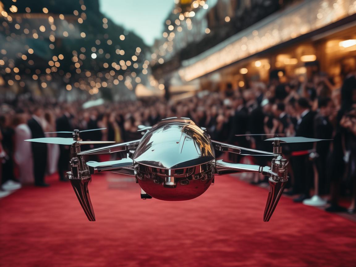 金属材质无人机助力明星见面会