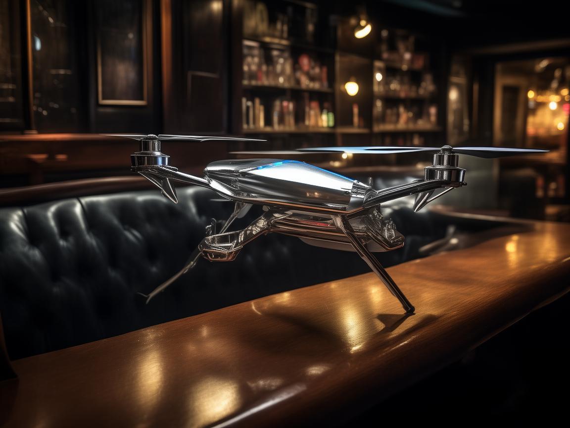 金属材质无人机在酒吧卡座的独特应用